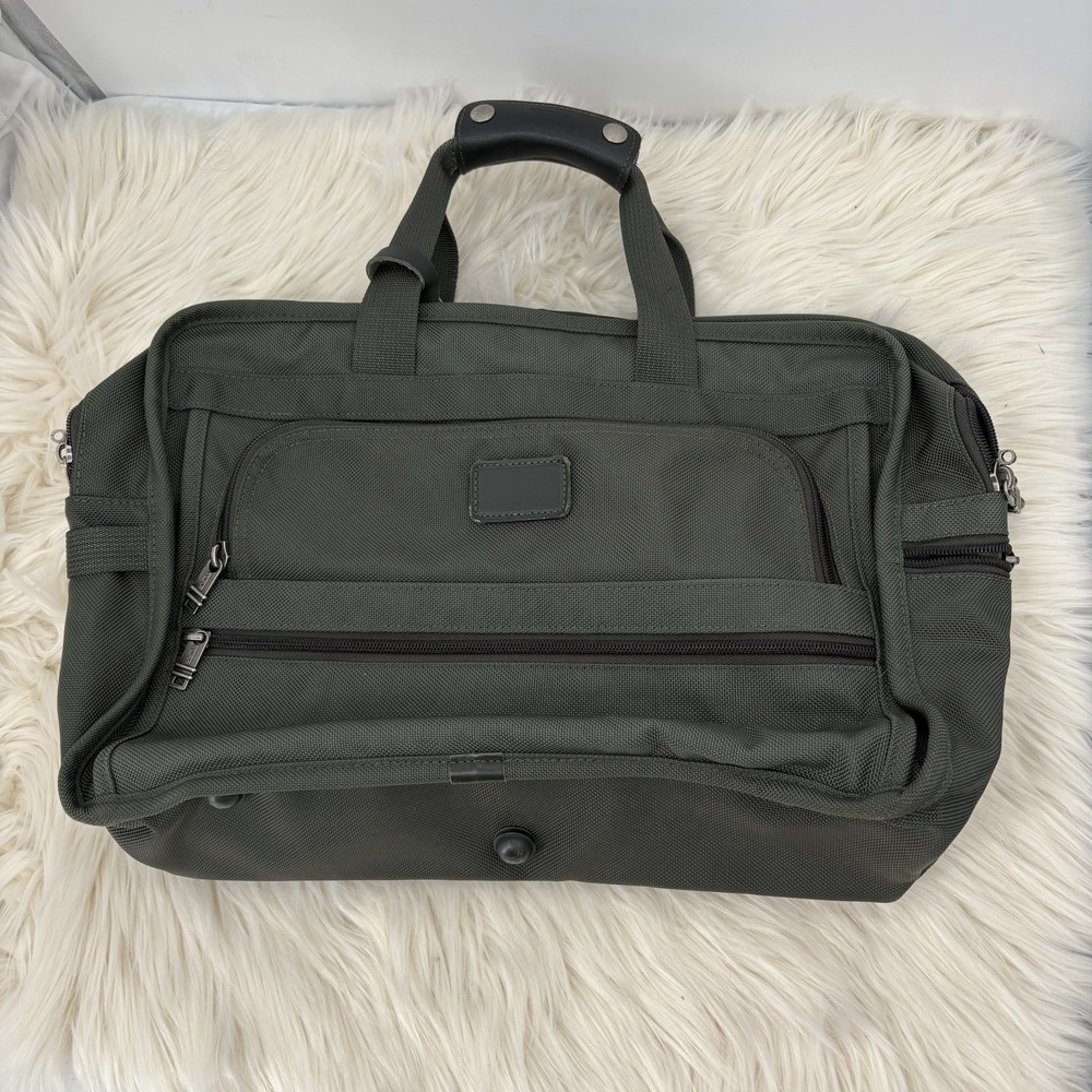 Tumi 225M3 carry on laptop‎ briefcase bag Deep Forrest Green **no Shoulder Strap